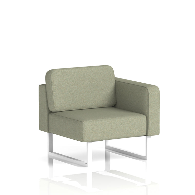 Brixworth Modular Seating Left Unit - Main Line Flax - Newbury White Legs - Homesplex