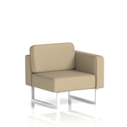 Brixworth Modular Seating Left Unit - Main Line Flax - Upminster White Legs - Homesplex