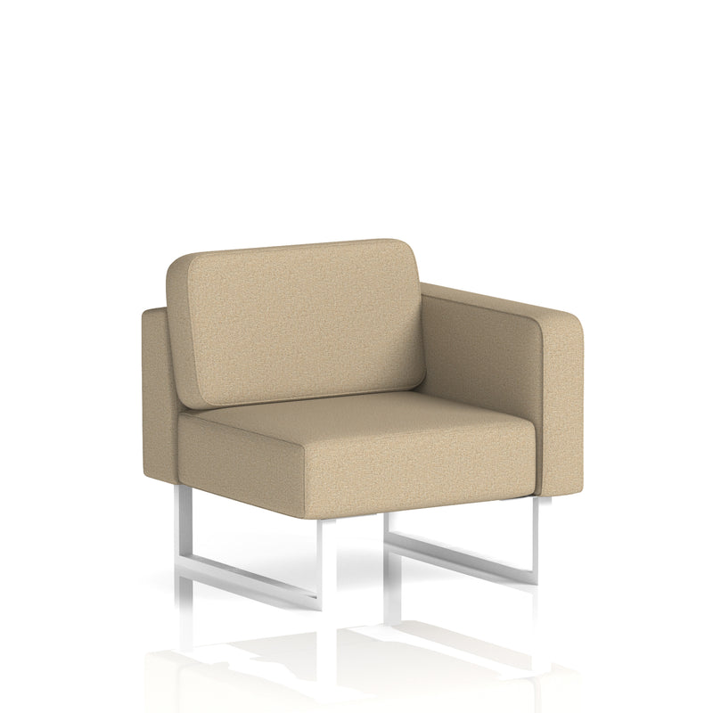 Brixworth Modular Seating Left Unit - Main Line Flax - Upminster White Legs - Homesplex