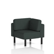 Brixworth Modular Seating Corner Unit - Rivet - Charcoal Black Legs - Homesplex