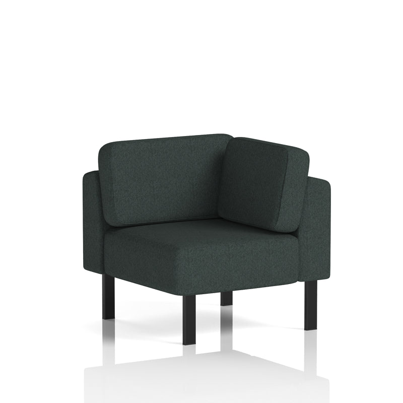 Brixworth Modular Seating Corner Unit - Rivet - Charcoal Black Legs - Homesplex