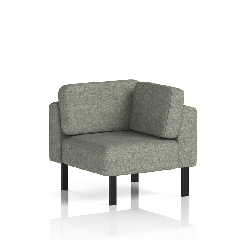 Brixworth Modular Seating Corner Unit - Rivet - Vitreous Black Legs - Homesplex