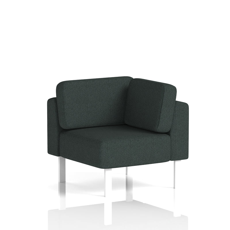 Brixworth Modular Seating Corner Unit - Rivet - Charcoal White Legs - Homesplex
