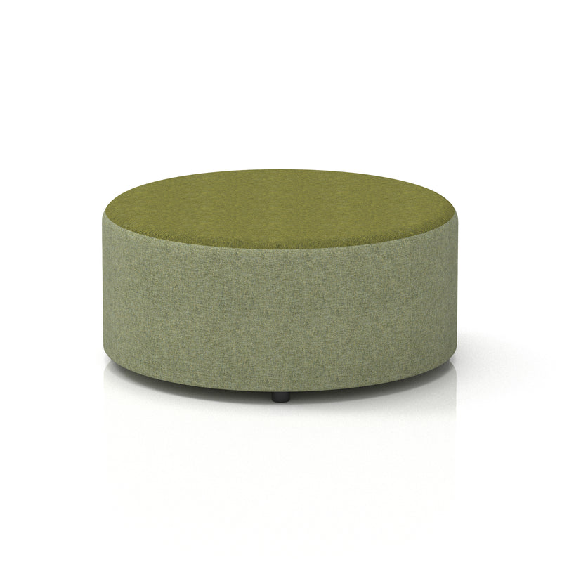 Harlestone Round Stool in Two Tone - Large Rivet - Burnish Body Olive Top - Homesplex