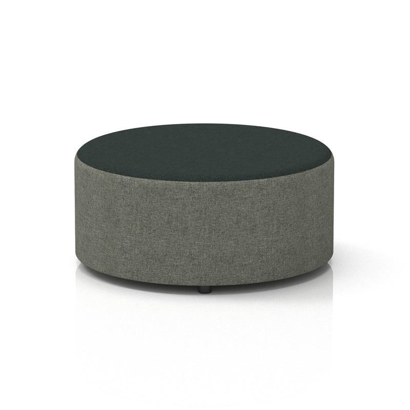 Harlestone Round Stool in Two Tone - Large Rivet - Vitreous Body Charcoal Top - Homesplex