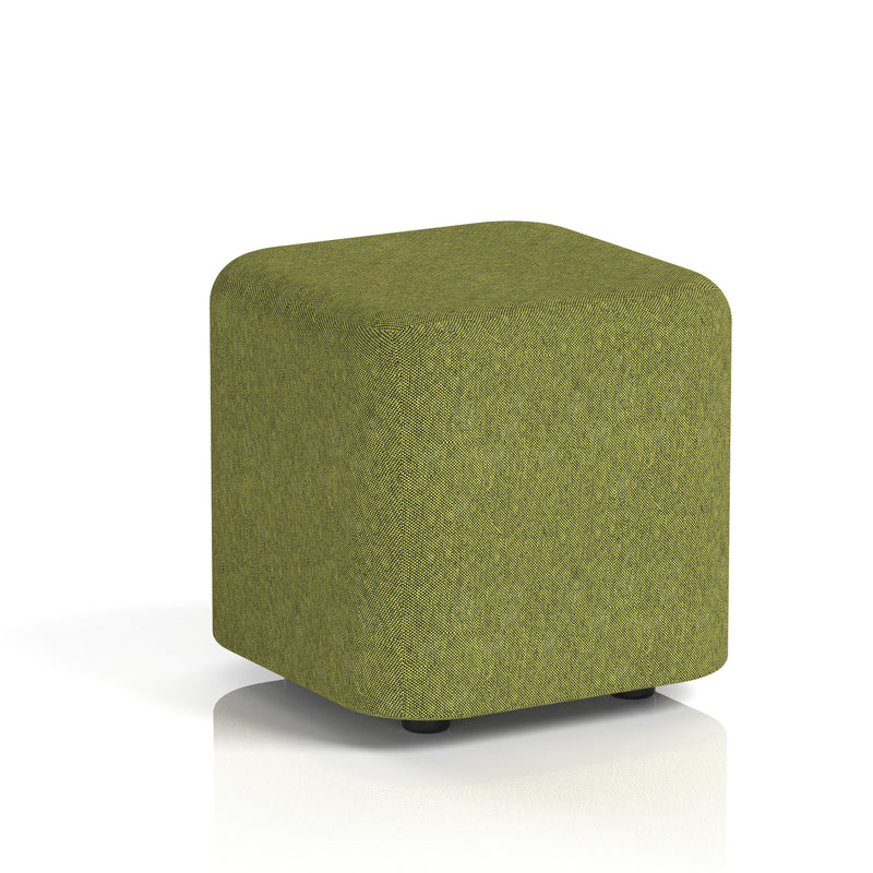 Harlestone Square Stool in Single Tone - Small Square Rivet - Olive - Homesplex