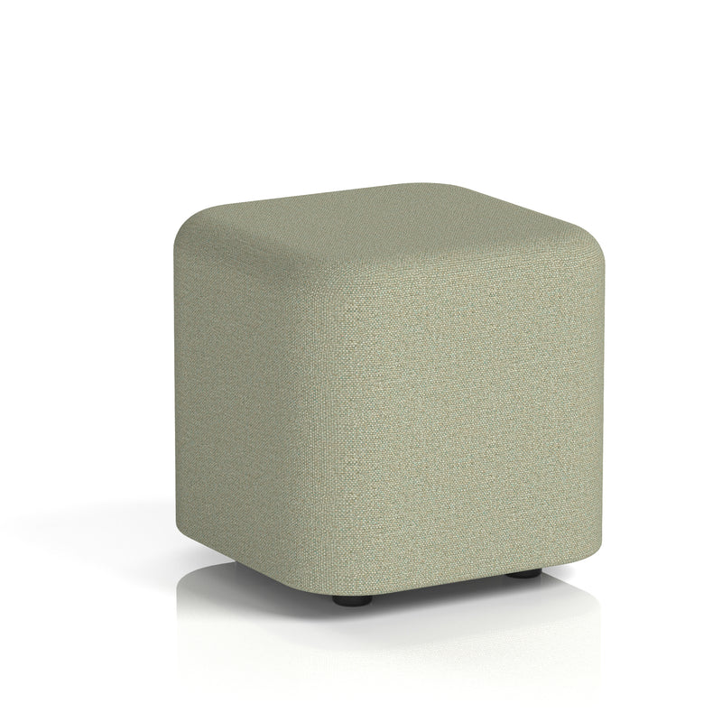Harlestone Square Stool in Single Tone - Small Square Main Line Flax - Newbury - Homesplex