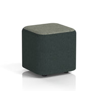Harlestone Square Stool in Two Tone - Small Square Rivet - Charcoal Body Vitreous Top - Homesplex