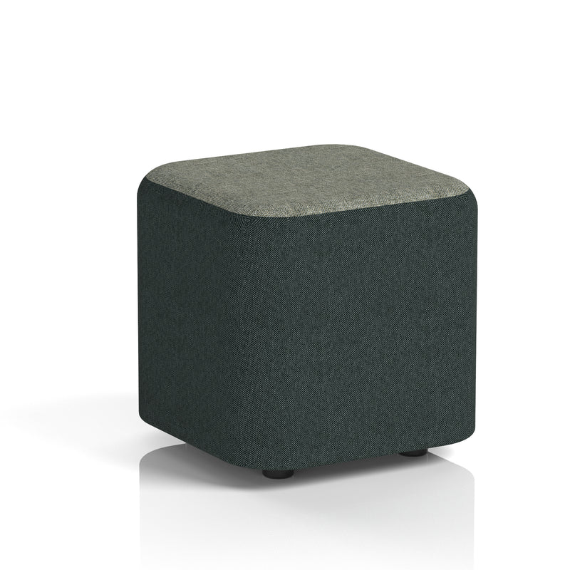 Harlestone Square Stool in Two Tone - Small Square Rivet - Charcoal Body Vitreous Top - Homesplex