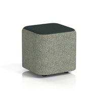 Harlestone Square Stool in Two Tone - Small Square Rivet - Vitreous Body Charcoal Top - Homesplex