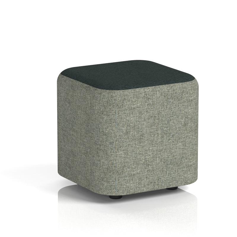 Harlestone Square Stool in Two Tone - Small Square Rivet - Vitreous Body Charcoal Top - Homesplex