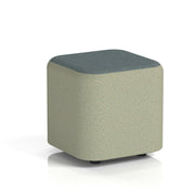 Harlestone Square Stool in Two Tone - Small Square Main Line Flax - Newbury Body Westminster Top - Homesplex