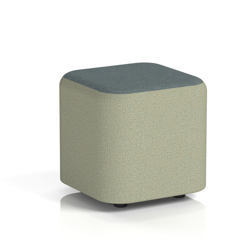 Harlestone Square Stool in Two Tone - Small Square Main Line Flax - Newbury Body Westminster Top - Homesplex