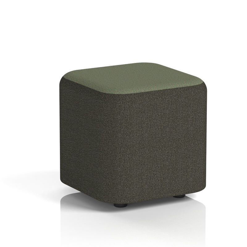 Harlestone Square Stool in Two Tone - Small Square Main Line Flax - Temple Body Monument Top - Homesplex
