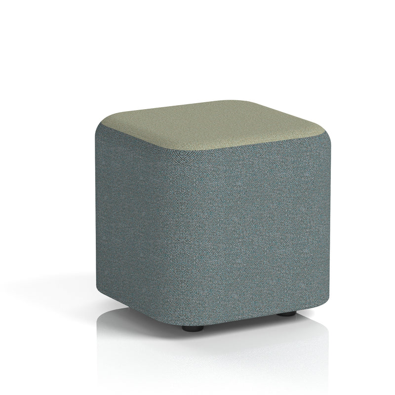 Harlestone Square Stool in Two Tone - Small Square Main Line Flax - Westminster Body Newbury Top - Homesplex