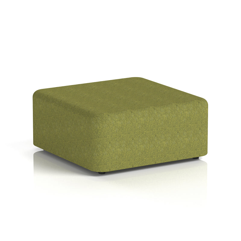 Harlestone Square Stool in Single Tone - Large Square Rivet - Olive - Homesplex