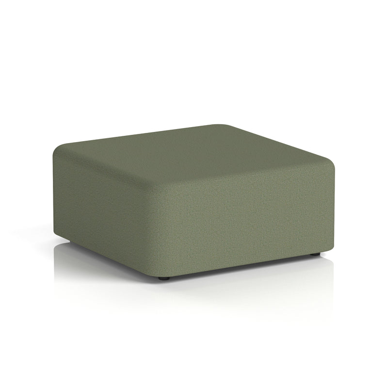 Harlestone Square Stool in Single Tone - Large Square Main Line Flax - Monument - Homesplex