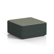 Harlestone Square Stool in Two Tone - Large Square Rivet - Charcoal Body Vitreous Top - Homesplex