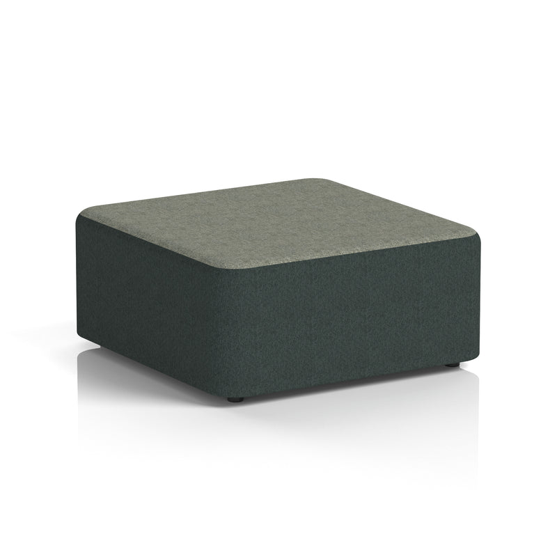 Harlestone Square Stool in Two Tone - Large Square Rivet - Charcoal Body Vitreous Top - Homesplex