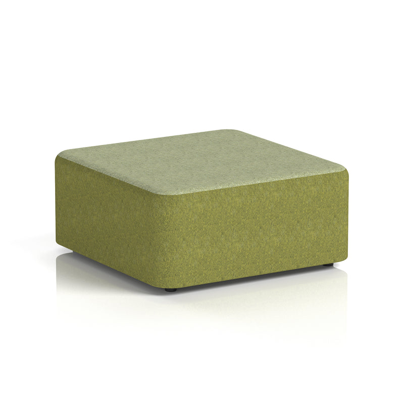 Harlestone Square Stool in Two Tone - Large Square Rivet - Olive Body Burnish Top - Homesplex