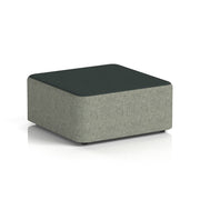 Harlestone Square Stool in Two Tone - Large Square Rivet - Vitreous Body Charcoal Top - Homesplex