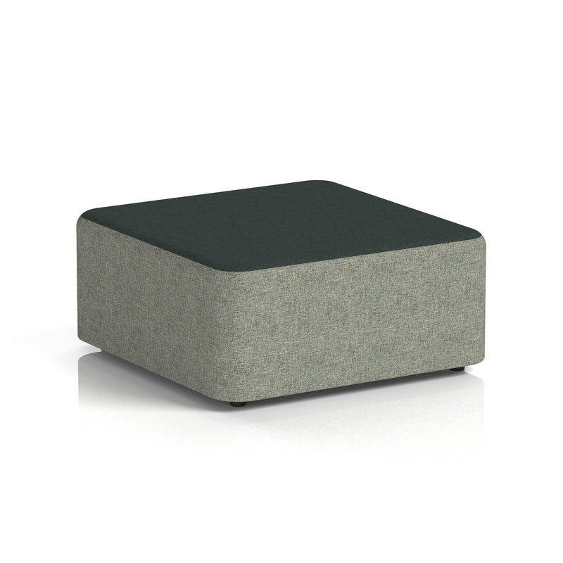 Harlestone Square Stool in Two Tone - Large Square Rivet - Vitreous Body Charcoal Top - Homesplex