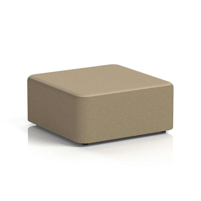 Harlestone Square Stool in Two Tone - Large Square Main Line Flax - Bank Body Upminster Top - Homesplex