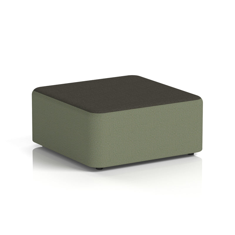 Harlestone Square Stool in Two Tone - Large Square Main Line Flax - Monument Body Temple Top - Homesplex
