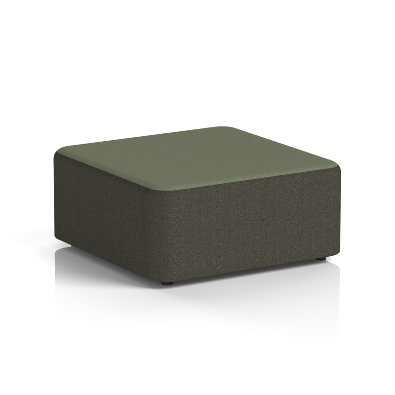 Harlestone Square Stool in Two Tone - Large Square Main Line Flax - Temple Body Monument Top - Homesplex