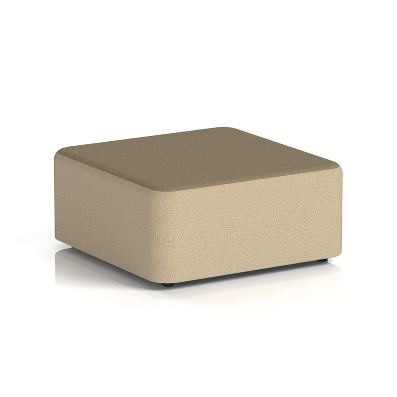 Harlestone Square Stool in Two Tone - Large Square Main Line Flax - Upminster Body Bank Top - Homesplex
