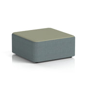 Harlestone Square Stool in Two Tone - Large Square Main Line Flax - Westminster Body Newbury Top - Homesplex