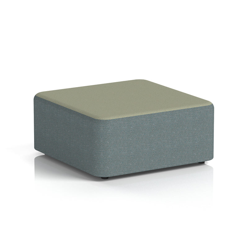 Harlestone Square Stool in Two Tone - Large Square Main Line Flax - Westminster Body Newbury Top - Homesplex