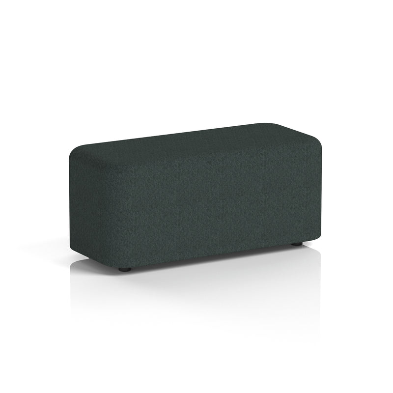 Harlestone Rectangular Stool in Single Tone - Small Rectangular Rivet - Charcoal - Homesplex