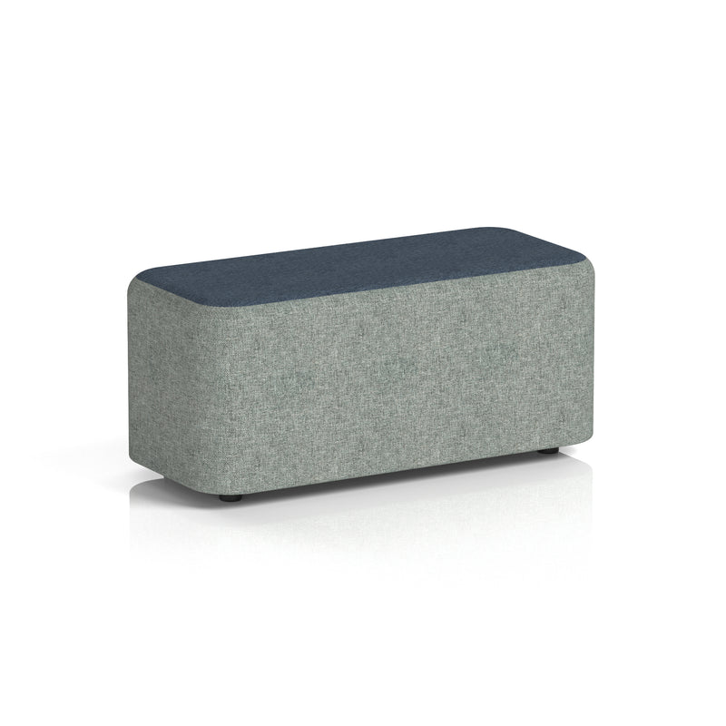 Harlestone Rectangular Stool in Two Tone - Small Rectangular Rivet - Prime Body Crucible Top - Homesplex