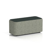 Harlestone Rectangular Stool in Two Tone - Small Rectangular Rivet - Vitreous Body Charcoal Top - Homesplex