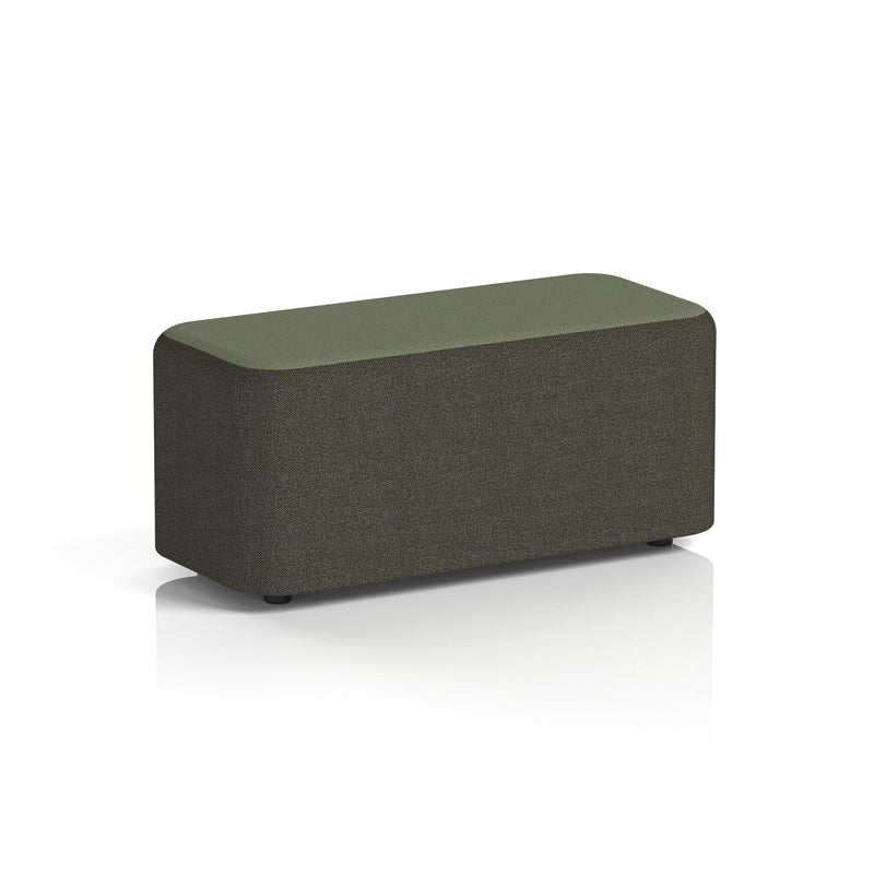 Harlestone Rectangular Stool in Two Tone - Small Rectangular Main Line Flax - Temple Body Monument Top - Homesplex