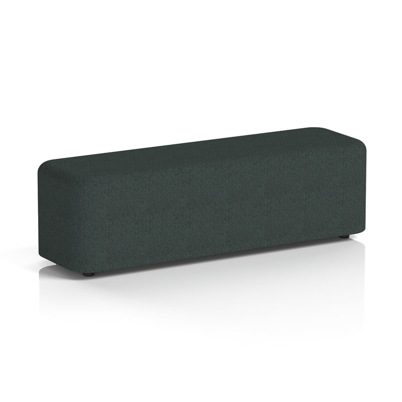 Harlestone Rectangular Stool in Single Tone - Large Rectangular Rivet - Charcoal - Homesplex