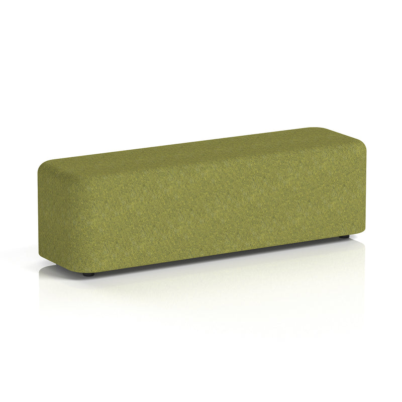 Harlestone Rectangular Stool in Single Tone - Large Rectangular Rivet - Olive - Homesplex
