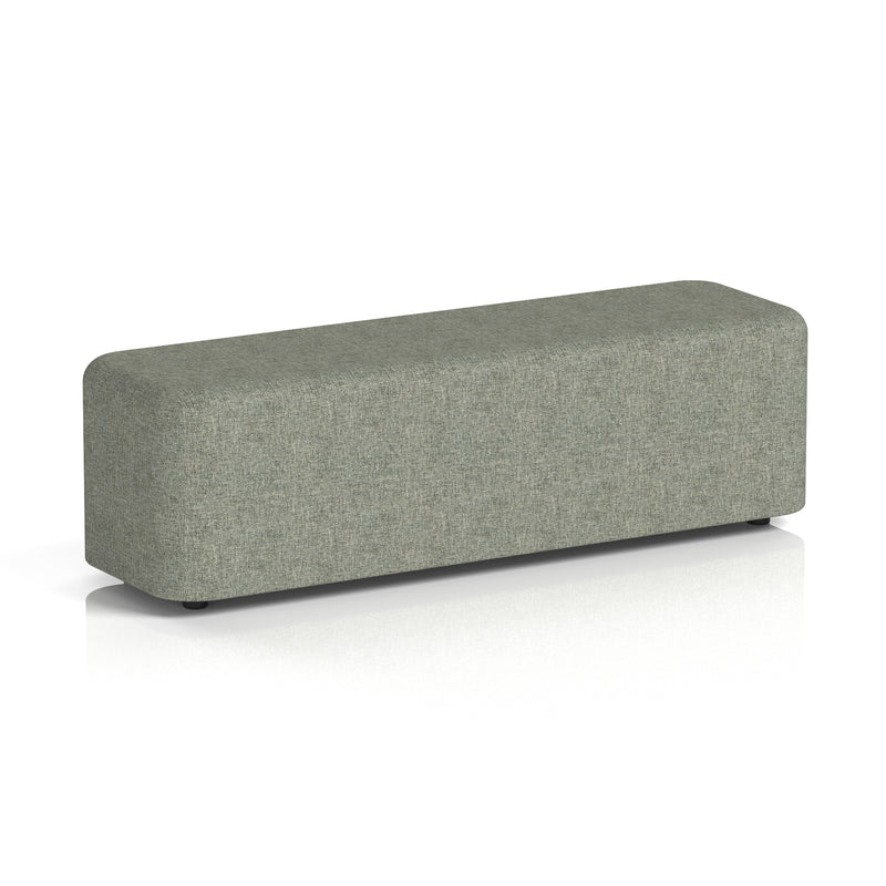 Harlestone Rectangular Stool in Single Tone - Large Rectangular Rivet - Vitreous - Homesplex