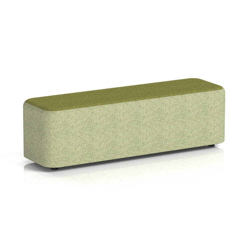 Harlestone Rectangular Stool in Two Tone - Large Rectangular Rivet - Burnish Body Olive Top - Homesplex