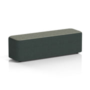 Harlestone Rectangular Stool in Two Tone - Large Rectangular Rivet - Charcoal Body Vitreous Top - Homesplex