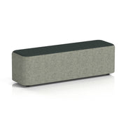 Harlestone Rectangular Stool in Two Tone - Large Rectangular Rivet - Vitreous Body Charcoal Top - Homesplex