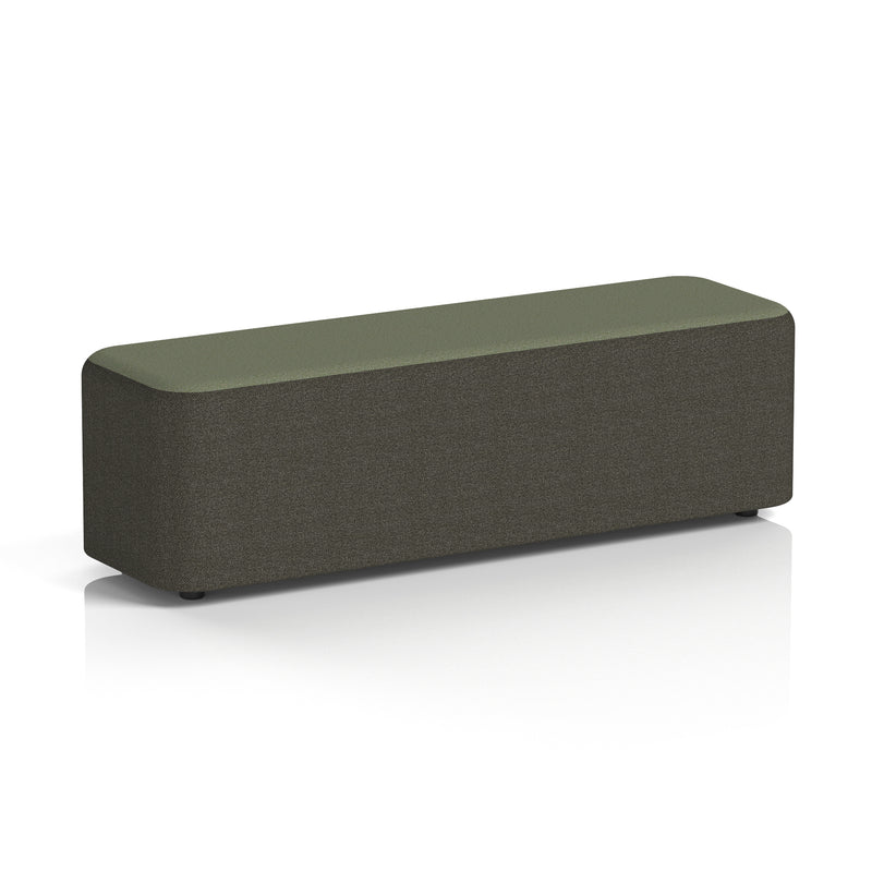 Harlestone Rectangular Stool in Two Tone - Large Rectangular Main Line Flax - Temple Body Monument Top - Homesplex