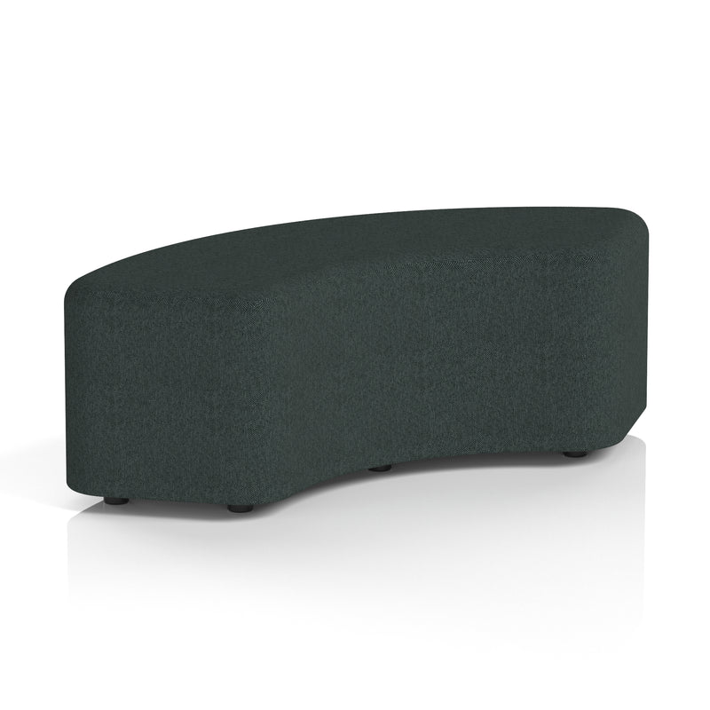 Harlestone Curved Stool in Single Tone - 90 Degree Rivet - Charcoal - Homesplex