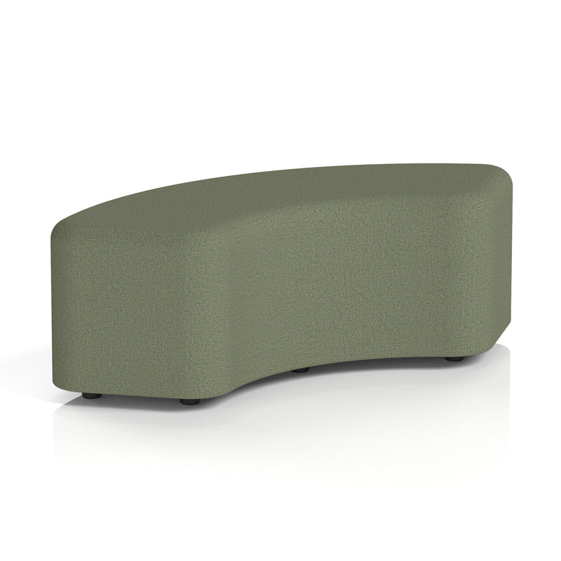 Harlestone Curved Stool in Single Tone - 90 Degree Main Line Flax - Monument - Homesplex
