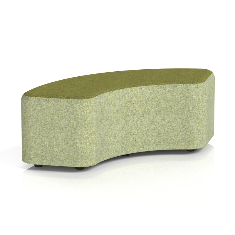 Harlestone Curved Stool in Two Tone - 90 Degree Rivet - Burnish Body Olive Top - Homesplex