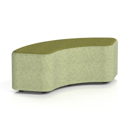 Harlestone Curved Stool in Two Tone - 90 Degree Rivet - Burnish Body Olive Top - Homesplex