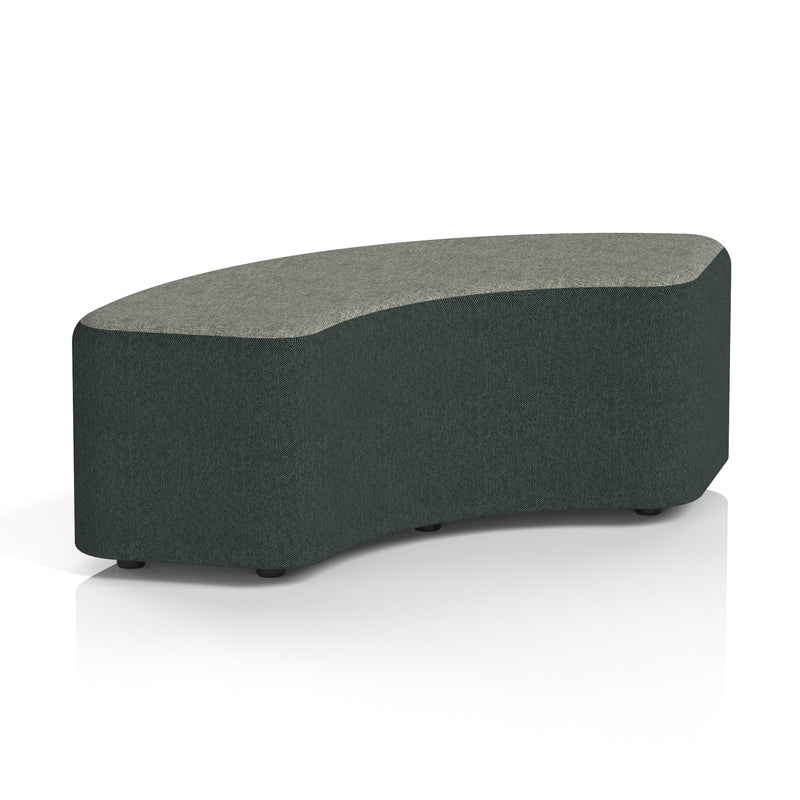 Harlestone Curved Stool in Two Tone - 90 Degree Rivet - Charcoal Body Vitreous Top - Homesplex