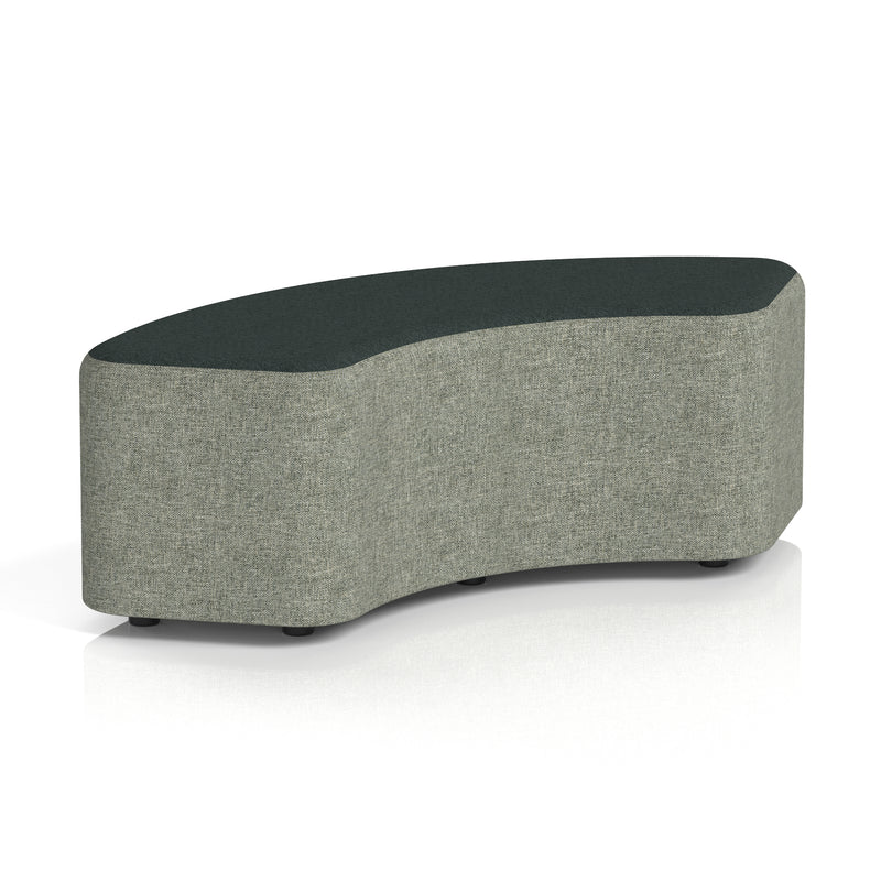 Harlestone Curved Stool in Two Tone - 90 Degree Rivet - Vitreous Body Charcoal Top - Homesplex