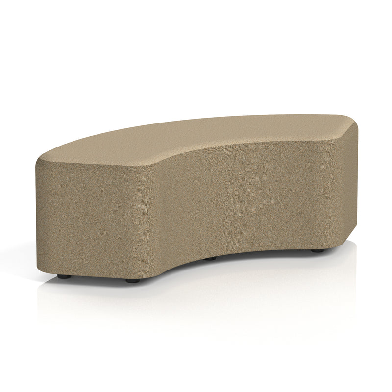 Harlestone Curved Stool in Two Tone - 90 Degree Main Line Flax - Bank Body Upminster Top - Homesplex